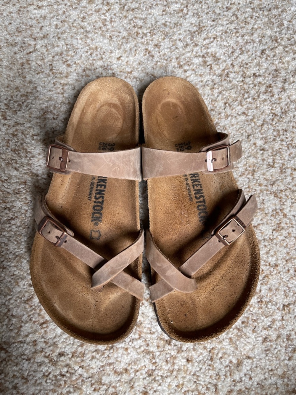 Birkenstock Mayari Brown Leather Strappy Sandals Size 39